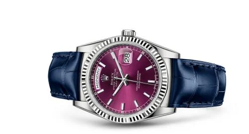 Rolex - 118139-0060 Day-Date 36 White Gold / Strap / Cherry