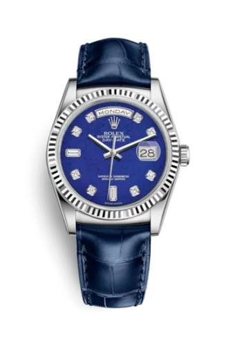 Rolex - 118139-0073 Day-Date 36 White Gold / Strap / Lapis