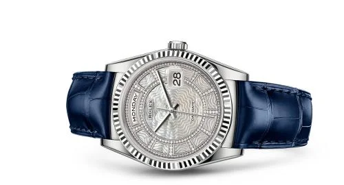 Rolex - 118139-0077 Day-Date 36 White Gold / Strap / MOP Carousel