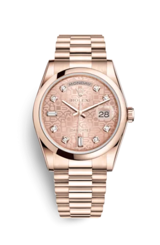 Rolex - 118205f-0004 Day-Date 36 Everose Domed / President / Pink Computer