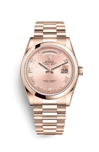 Rolex - 118205f-0013 Day-Date 36 Everose Domed / President / Pink Roman