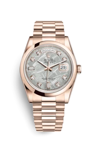 Rolex Rolex - 118205f-0020 Day-Date 36 Everose Domed / President / Meteorite