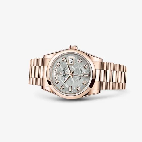 Rolex Rolex - 118205f-0020 Day-Date 36 Everose Domed / President / Meteorite