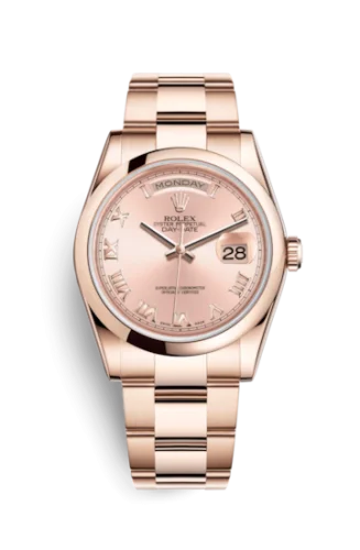 Rolex - 118205f-0063 Day-Date 36 Everose Domed / Oyster / Pink Roman