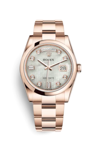 Rolex - 118205f-0115 Day-Date 36 Everose Domed / Oyster / Oxford MOP