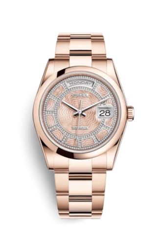 Rolex - 118205f-0116 Day-Date 36 Everose Domed / President / Pink MOP Carousel