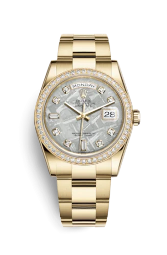 Rolex - 118348-0097 Day-Date 36 Yellow Gold Diamonds / Oyster / Meteorite