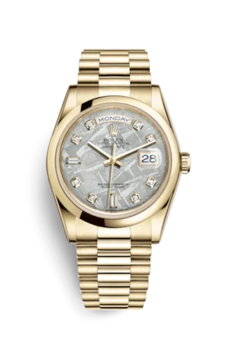 Rolex - 118208-0119 Day-Date 36 Yellow Gold Domed / President / Meteorite