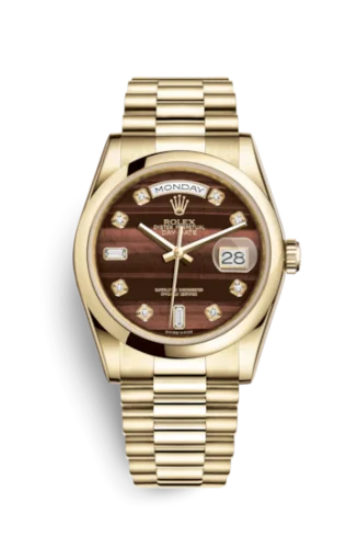 Rolex - 118208-0332 Day-Date 36 Yellow Gold Domed / President / Bull's Eye
