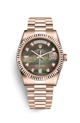Rolex - 118235f-0007 Day-Date 36 Everose Fluted / President / Tahitian MOP