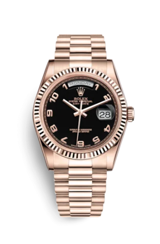 Rolex - 118235f-0018 Day-Date 36 Everose Fluted / President / Black Arabic
