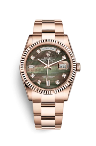 Rolex - 118235f-0062 Day-Date 36 Everose Fluted / Oyster / Tahitian MOP