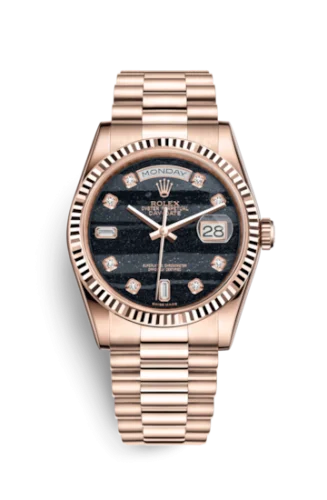 Rolex - 118235f-0107 Day-Date 36 Everose Fluted / President / Ferrite