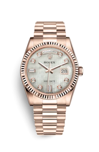 Rolex - 118235f-0108 Day-Date 36 Everose Fluted / President / Oxford MOP