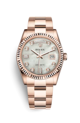 Rolex - 118235f-0112 Day-Date 36 Everose Fluted / Oyster / Oxford MOP