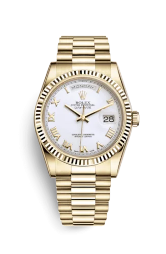 Rolex - 118238-0122 Day-Date 36 Yellow Gold / President / White Roman