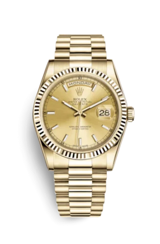 Rolex - 118238-0103 Day-Date 36 Yellow Gold Fluted / President / Champagne