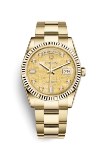 Rolex - 118238-0311 Day-Date 36 Yellow Gold Fluted / Oyster / Champagne MOP Computer