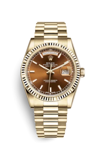 Rolex - 118238-0418 Day-Date 36 Yellow Gold Fluted / President / Coagnac