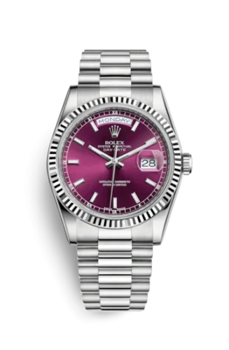 Rolex - 118239-0288 Day-Date 36 White Gold / President / Cherry