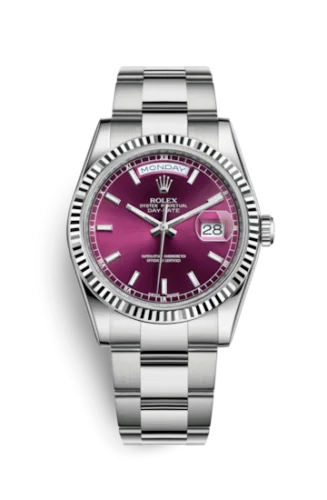 Rolex - 118239-0304 Day-Date 36 White Gold / Oyster / Cherry