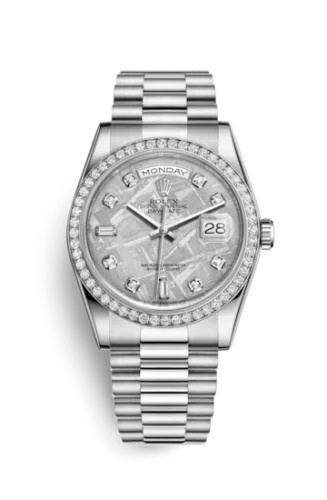 Rolex - 118346-0093 Day-Date 36 Platinum Diamonds / President / Meteorite