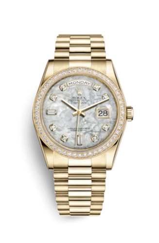 Rolex - 118348-0027 Day-Date 36 Yellow Gold Diamonds / President / MOP