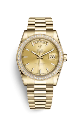 Rolex - 118348-0035 Day-Date 36 Yellow Gold Diamonds / President / Champagne