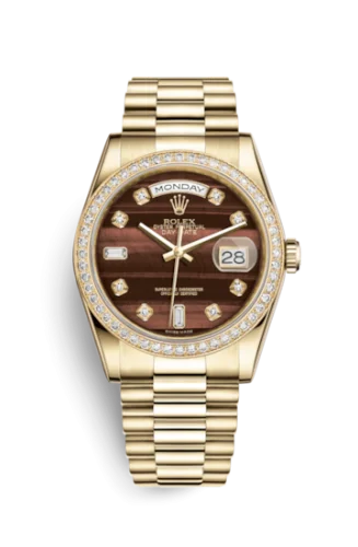 Rolex - 118348-0156 Day-Date 36 Yellow Gold Diamonds / President / Bull's Eye