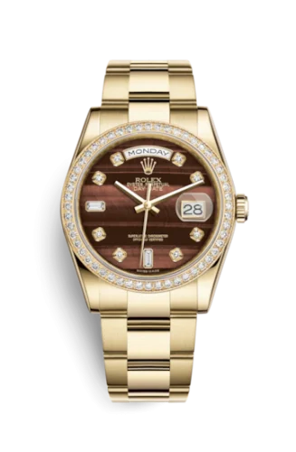 Rolex - 118348-0162 Day-Date 36 Yellow Gold Diamonds / Oyster / Bull's Eye