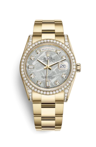 Rolex - 118388-0127 Day-Date 36 Yellow Gold Diamonds / Oyster / Meteorite