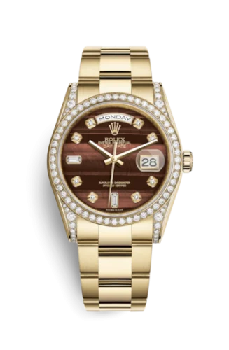 Rolex - 118388-0135 Day-Date 36 Yellow Gold Diamonds / Oyster / Bull's Eye