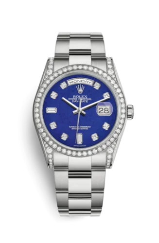 Rolex - 118389-0086 Day-Date 36 White Gold Diamonds / President / Lapis