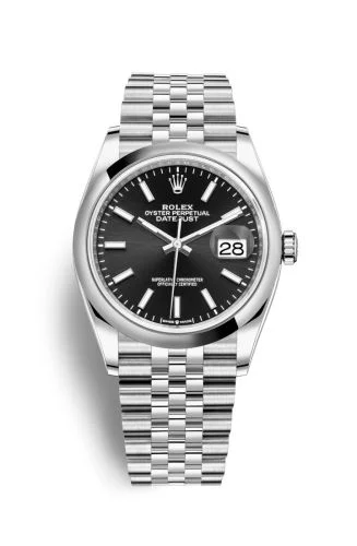 Rolex - 126200-0003 Datejust 36 Stainless Steel / Domed / Black / Jubilee