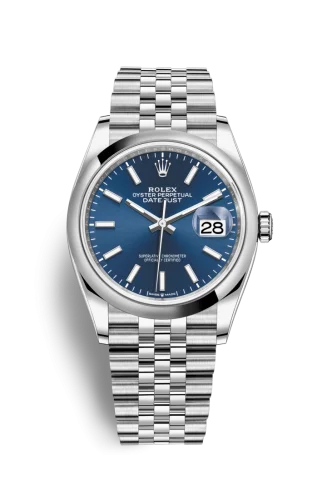 Rolex - 126200-0005 Datejust 36 Stainless Steel / Domed / Blue / Jubilee