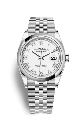 Rolex - 126200-0007 Datejust 36 Stainless Steel / Domed / White Roman / Jubilee