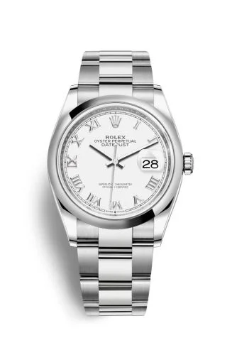 Rolex - 126200-0008 Datejust 36 Stainless Steel / Domed / White Roman / Oyster