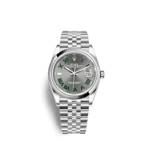 Rolex - 126200-0017 Datejust 36 Stainless Steel / Domed / Slate - Roman / Jubilee
