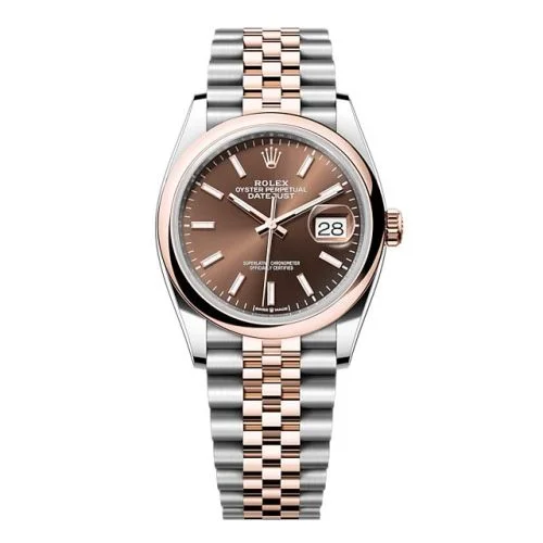 Rolex - 126201-0043 Datejust 36 Stainless Steel - Everose - Domed / Chocolate / Jubilee