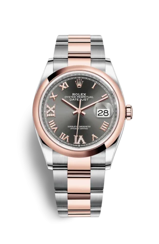 Rolex - 126201-0016 Datejust 36 Stainless Steel / Everose / Smooth / White Roman / Oyster
