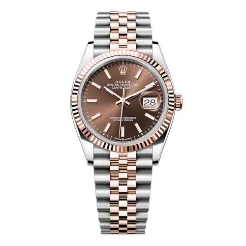 Rolex - 126231-0043 Datejust 36 Stainless Steel - Everose / Fluted / Chocolate / Jubilee