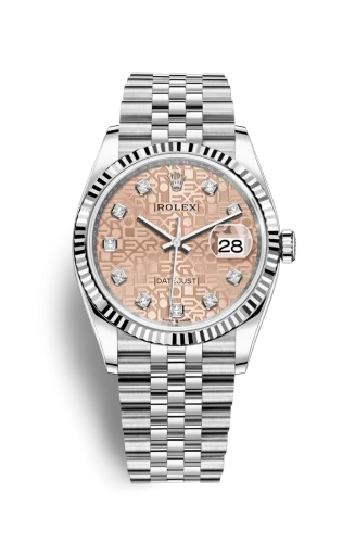 Rolex - 126234-0023 Datejust 36 Stainless Steel / Fluted / Pink Jubilee / Jubilee