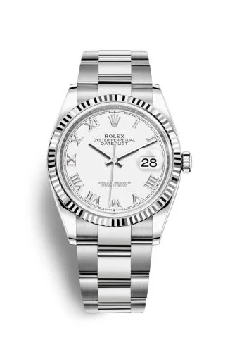 Rolex - 126234-0026 Datejust 36 Stainless Steel / Fluted / White Roman / Oyster