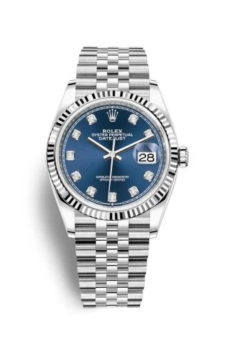 Rolex - 126234-0037 Datejust 36 Stainless Steel / Fluted / Blue-Diamond / Jubilee