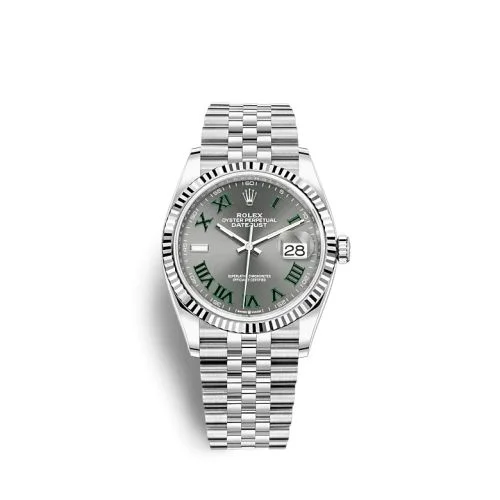 Rolex - 126234-0045 Datejust 36 Stainless Steel / Fluted / Slate - Roman / Jubilee