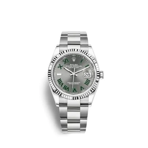 Rolex - 126234-0046 Datejust 36 Stainless Steel / Fluted / Slate - Roman / Oyster
