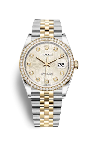 Rolex - 126283RBR-0018 Datejust 36 Stainless Steel / Yellow Gold / Diamond / Silver Roman Diamond / Oyster