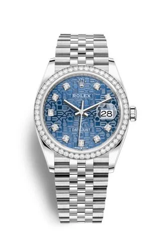 Rolex - 126284RBR-0003 Datejust 36 Stainless Steel / Diamond / Blue Jubilee / Jubilee