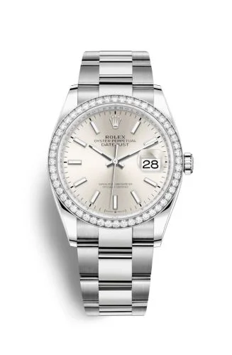 Rolex - 126284RBR-0006 Datejust 36 Stainless Steel / Diamond / Silver / Oyster