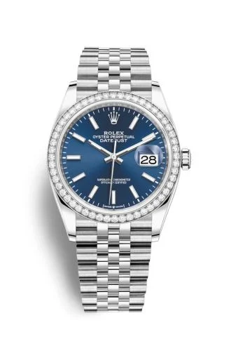 Rolex - 126284RBR-0009 Datejust 36 Stainless Steel / Diamond / Blue / Jubilee